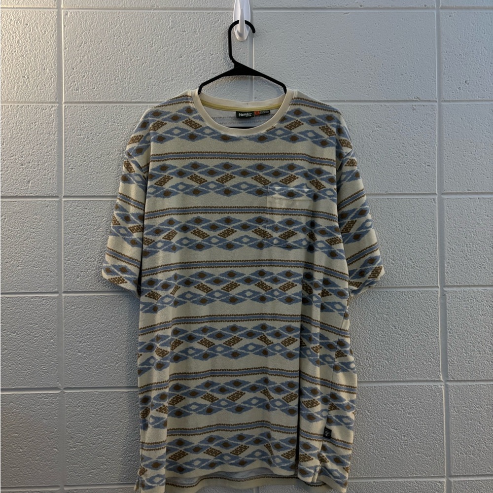 Howler Brothers Beige and Blue Patterned Tee
